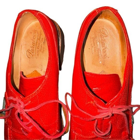 Paraboot Shoes "CHAMBORD" Grain Leather Lace Ups - Red - Women's Size 8.5 - Picture 8 of 9